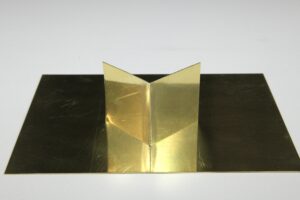 Thin brass sheet welded front