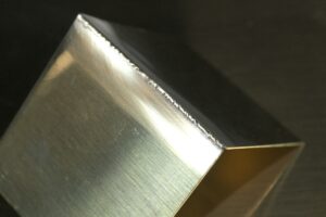 Thin brass sheet weldseam