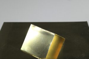 Very thin brass sheet welded close